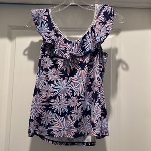 Crown and Ivy red white & blue tank top